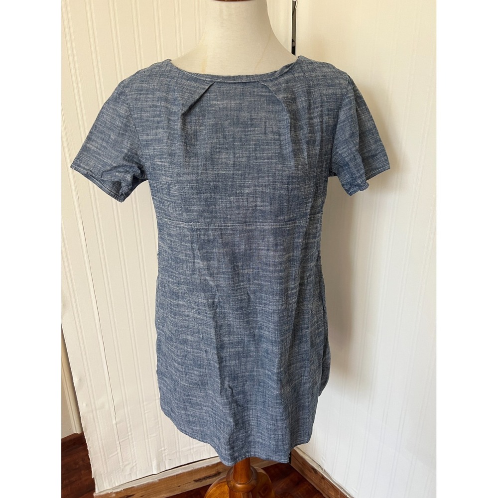 Urban Renewal Womens Blue Vintage Fabric Tunic Top Dress Sz‎ S Minimal Lagenlook